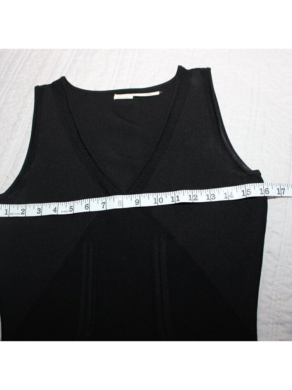 Leon Max Limited Edition Womens Black Knit Dress Dropped Waist Sleeveless Size M - Picture 10 of 12